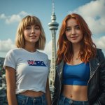 two girls near the sky tower in auckland.jpg