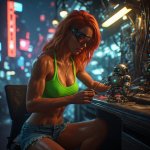 girl adjusting a small robot.jpg
