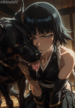 Soi Fon And Dog (4).png