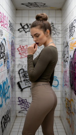montrer cette femme de l'image 1, dans la tenue de l'image 2 (même pantalon, mêm (2)-fotor-202...png