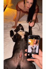 ju and dog.gif