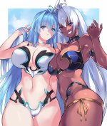 kos-mos and t-elos (xenosaga) drawn by negresco - b00e3835931f75bd3410e06e9bb453e0.jpg