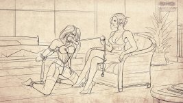 Evening Distraction lineart.jpg