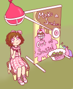 Sue at the mess machine.png