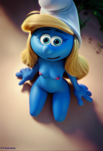 250_00051_3133186599_lora_Smurfette_1_sm_tte_1girl_blue_skin_blonde_hair_white_hat_solo_kneeli...png