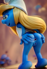 322_00058_851896585_lora_Smurfette_1_sm_tte_1girl_blue_skin_blonde_hair_white_hat_solo_bent_ov...png