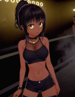 186_00263_1198721451_lora_Tsuneyo_Tojo_.8_1girl_dark_skin_golden_eyes_emotionless_fishnet_crop...png